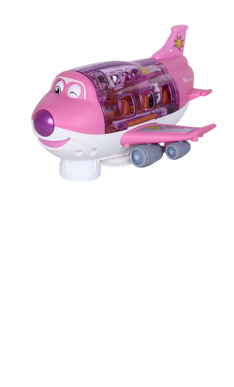 Airplane Toy Bump-And-Go Action With LED Flashing Light & Sound