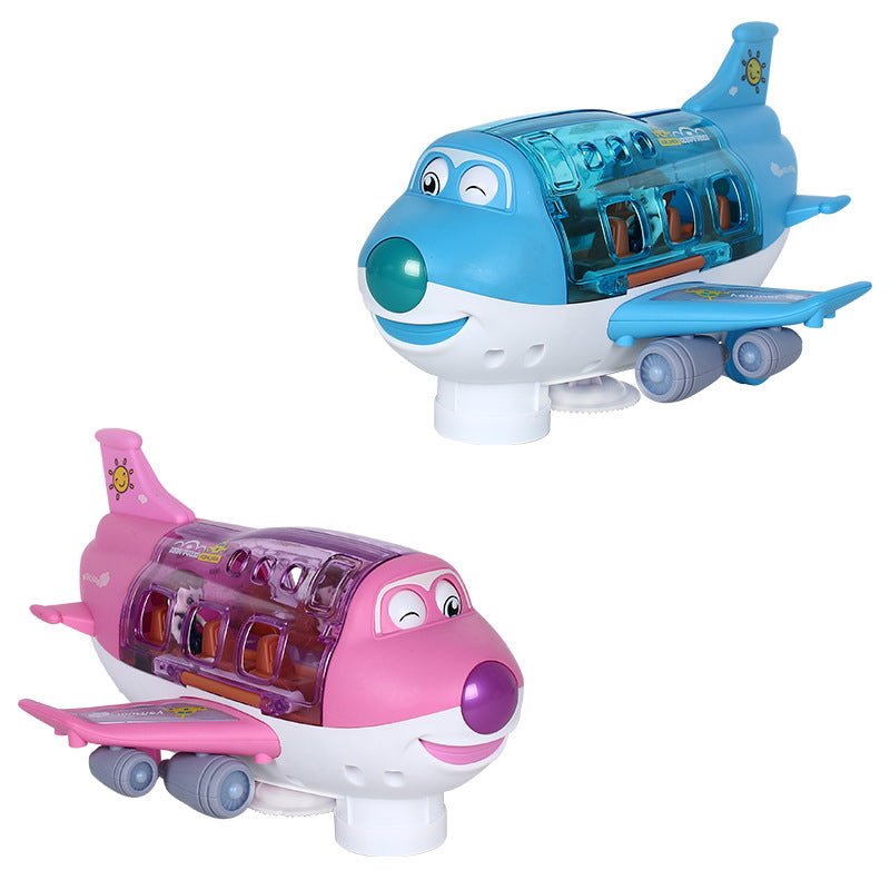 Airplane Toy Bump-And-Go Action With LED Flashing Light & Sound